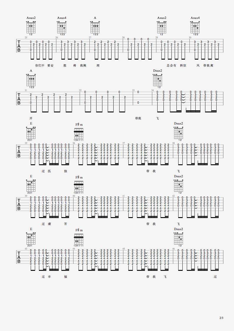 《塑料袋》缝纫机乐队吉他谱