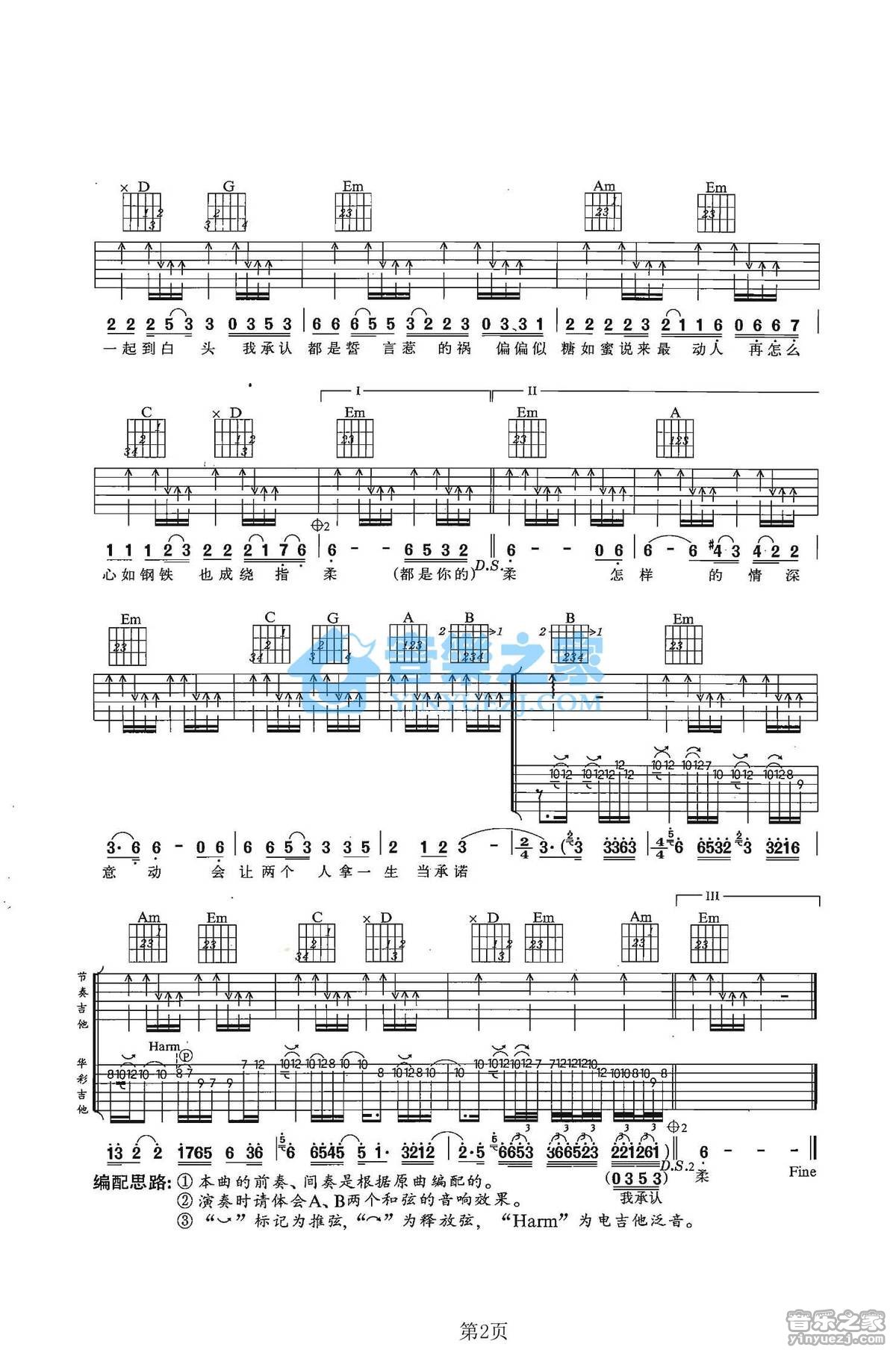 《月亮惹的祸》吉他谱 张宇