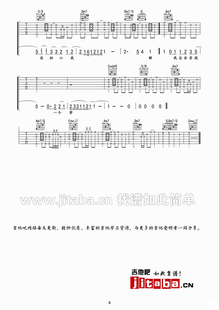 《解脱》吉他谱-张惠妹吉他谱