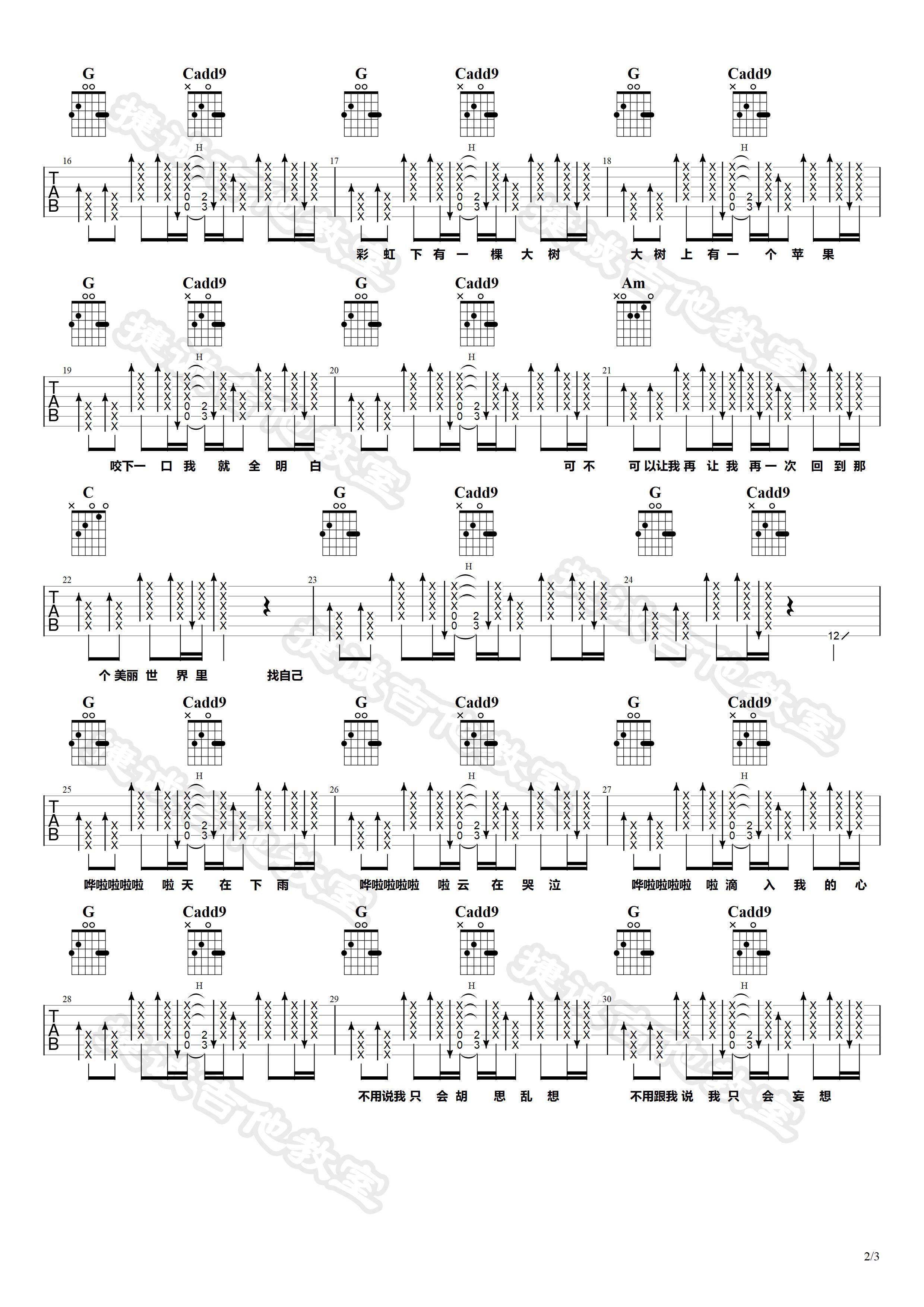 陶喆《找自己》吉他谱