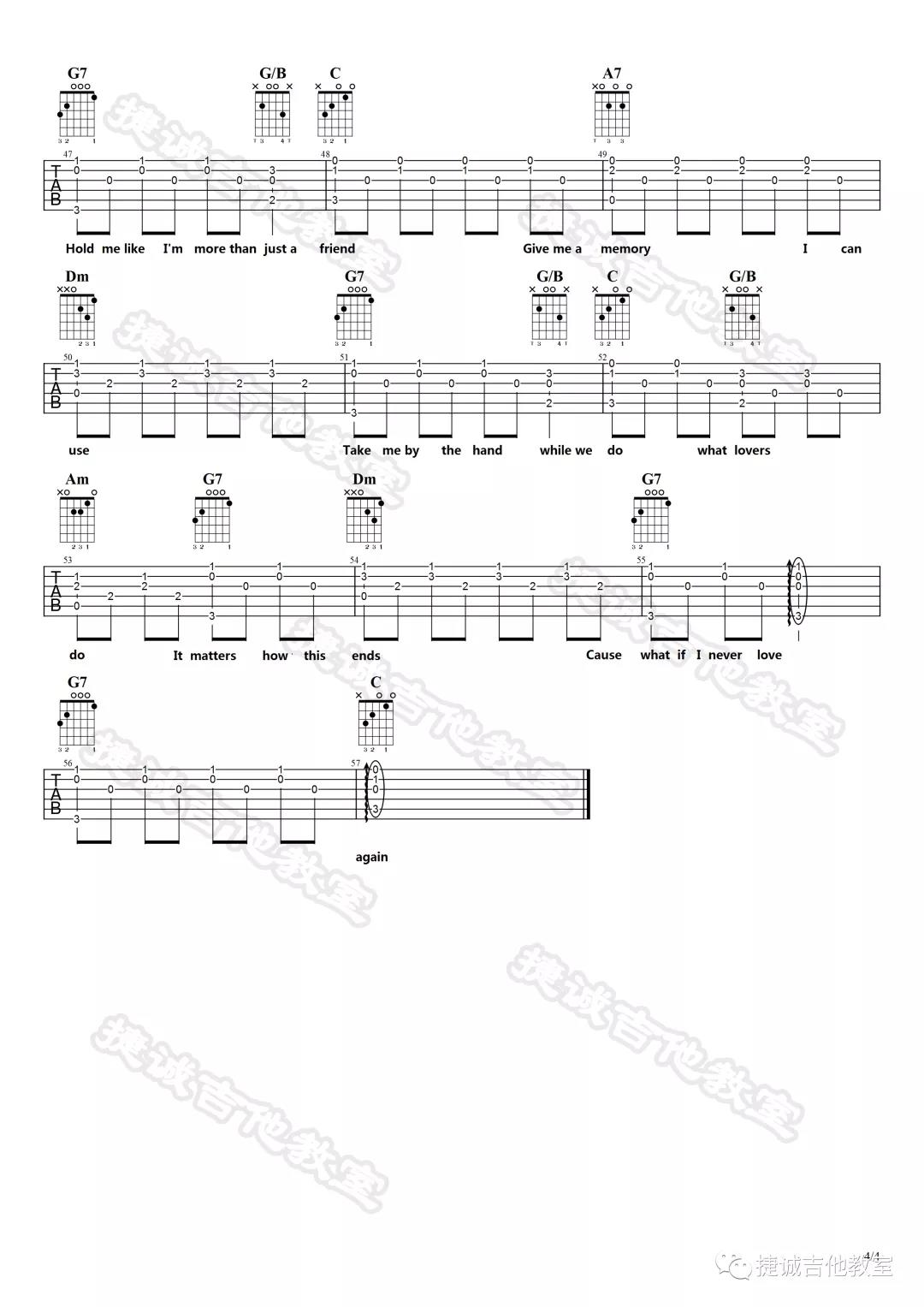 吉他谱《 All I Ask》 Adele