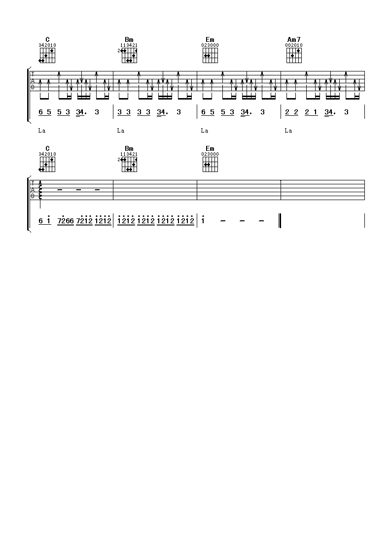 《曹操》吉他谱六线谱G调-林俊杰