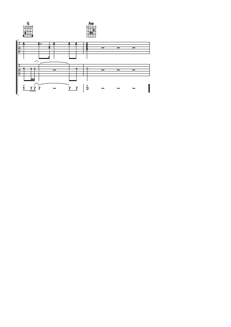 《因为爱所以爱》吉他谱六线谱(双吉他)_谢霆锋