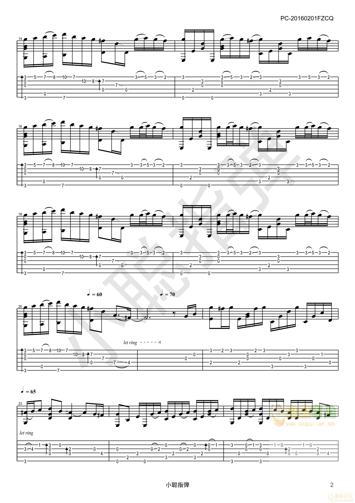 《river flows in you》_高清吉他谱