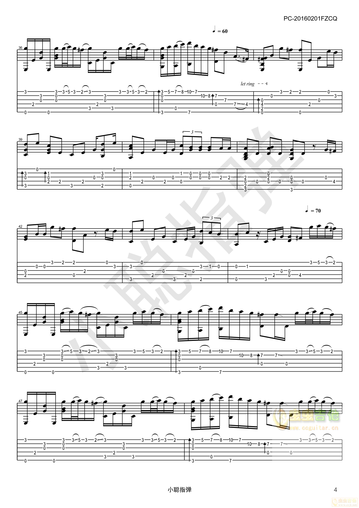 《river flows in you》_高清吉他谱