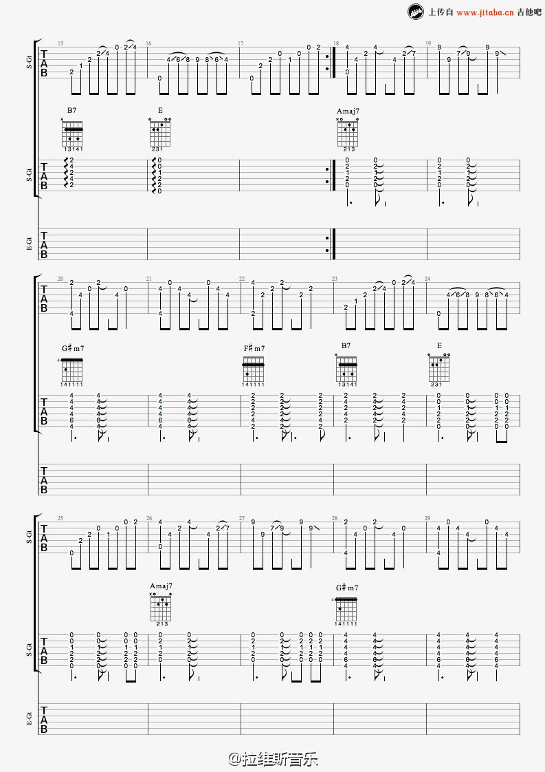 尧十三《失之城》六线谱