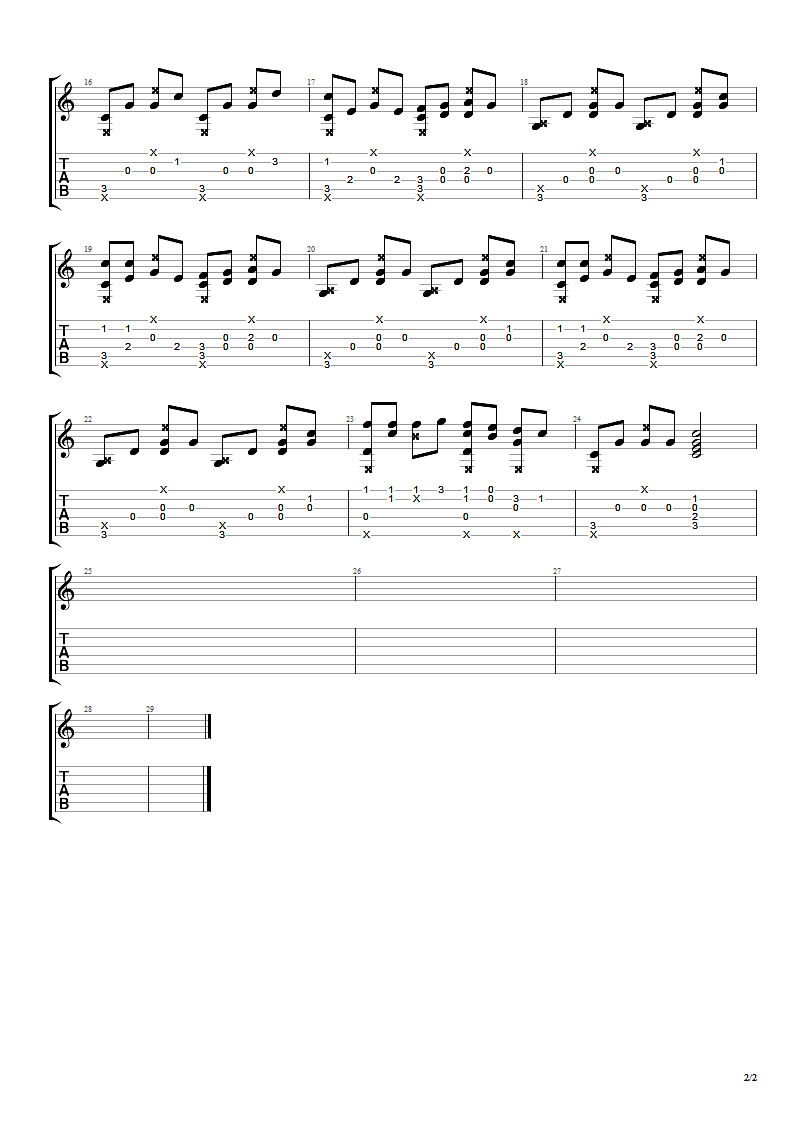 lalala德玛西亚指弹独奏吉他谱