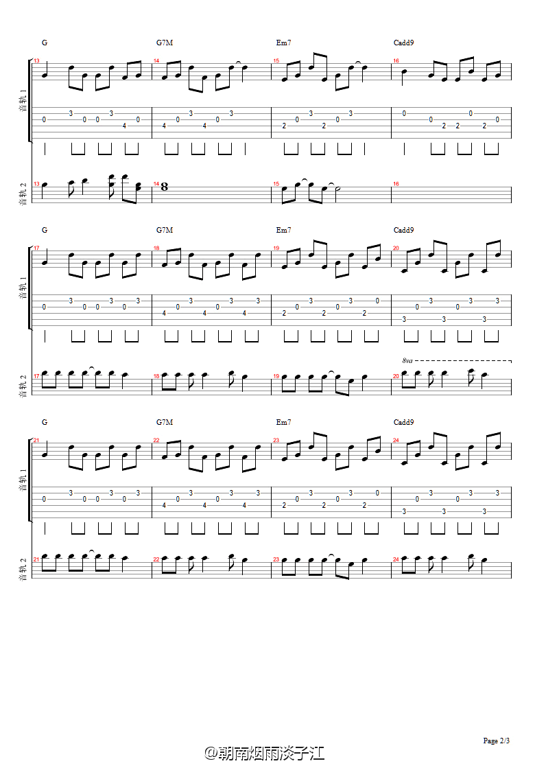 谢霆锋《锋味》六线谱