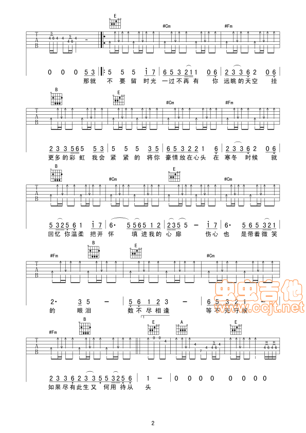 《突然的自我》_高清吉他谱