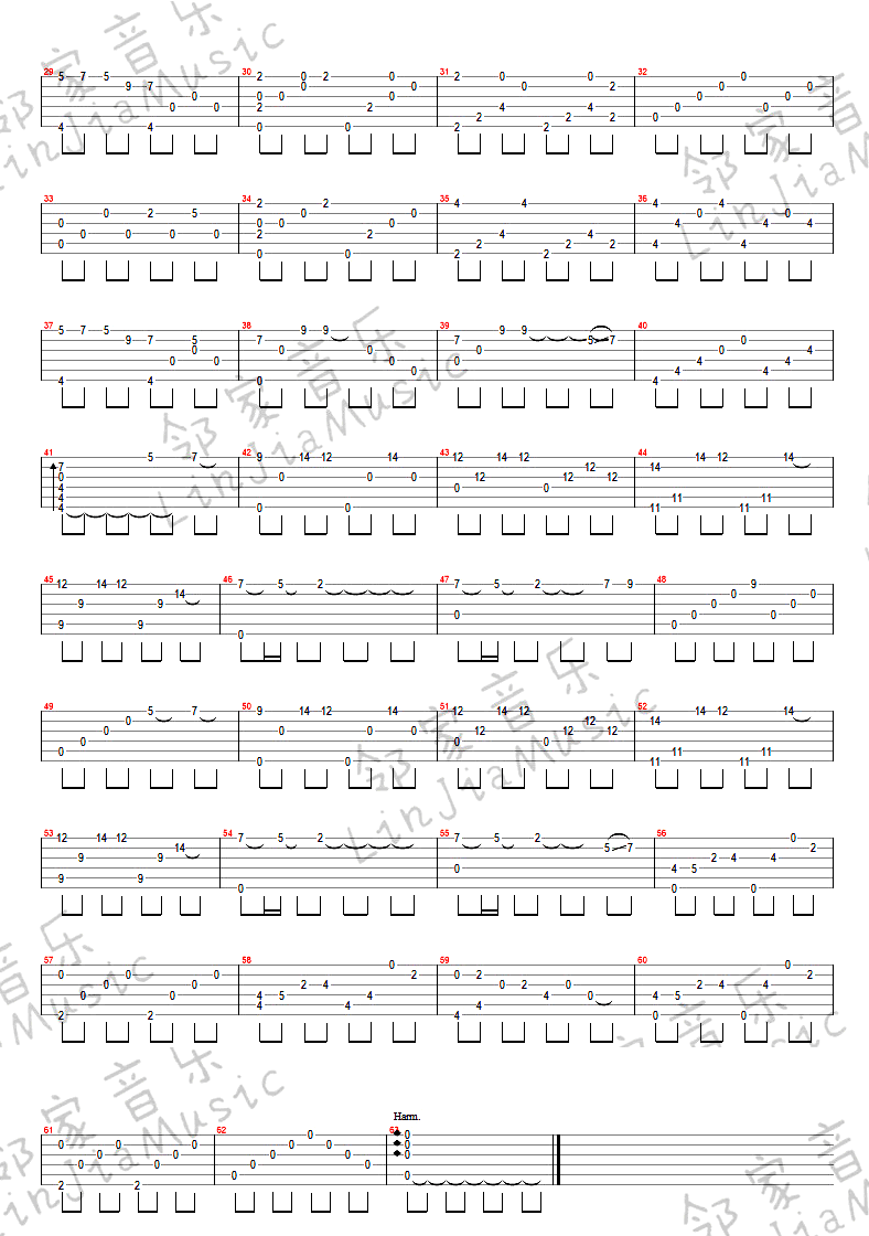 起风了吉他指弹谱