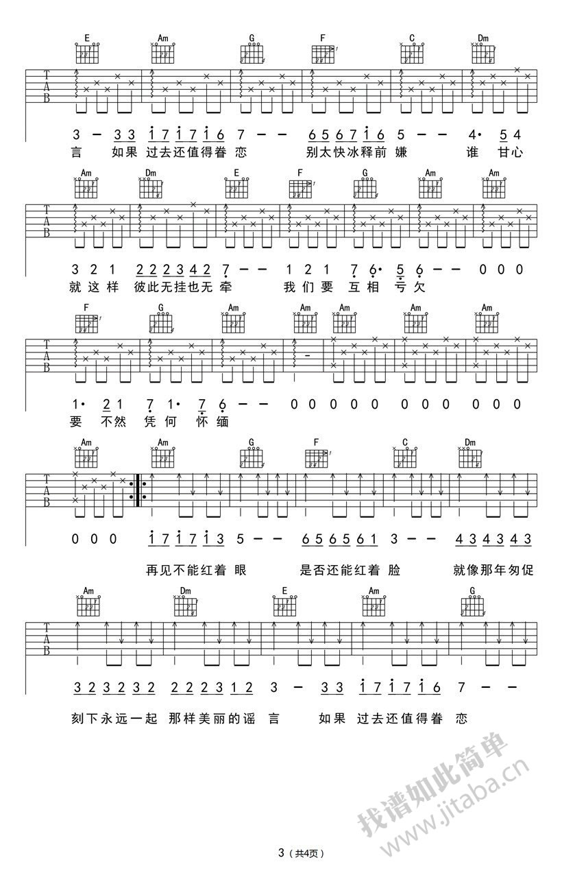 王菲匆匆那年入门吉他