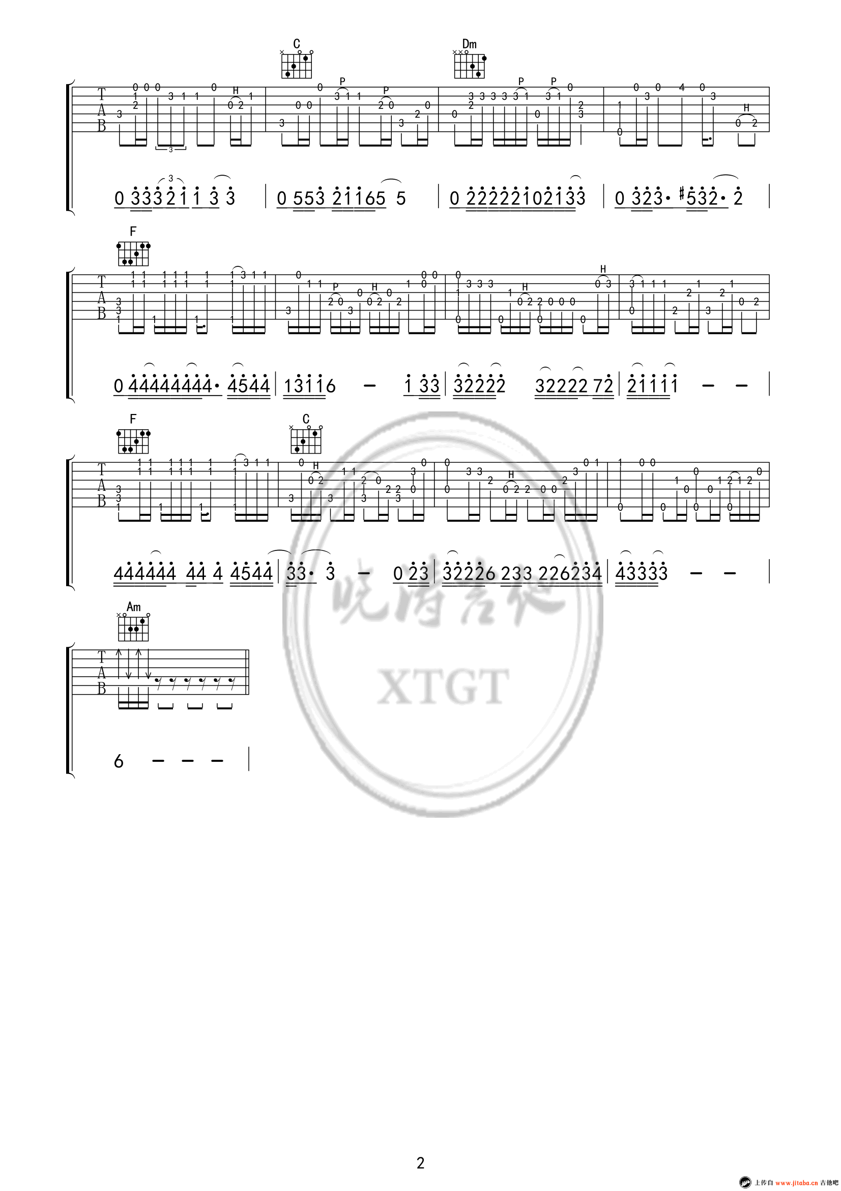 加州旅馆指弹吉他谱