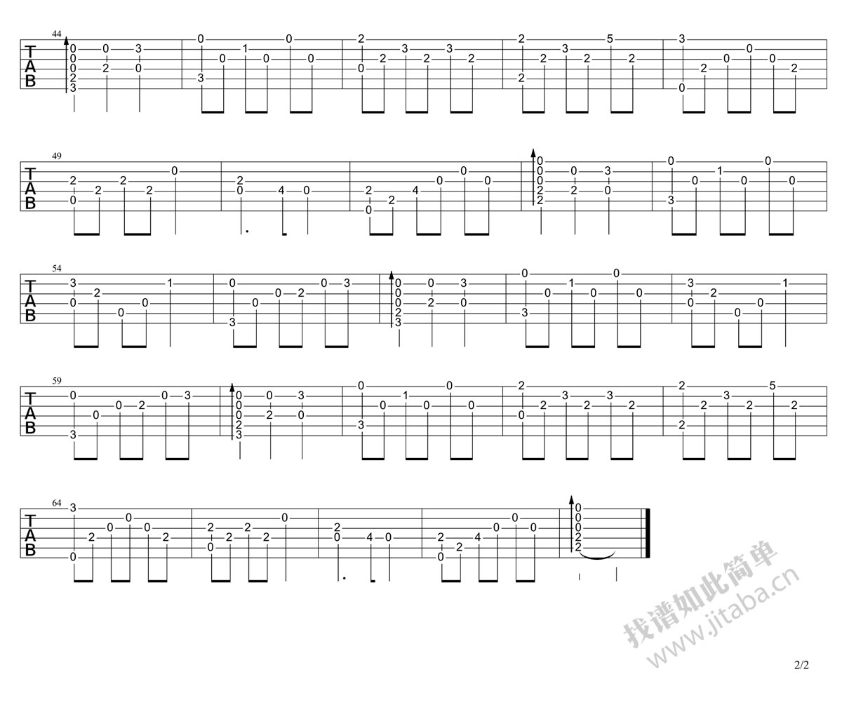 假如爱有天意吉他独奏谱