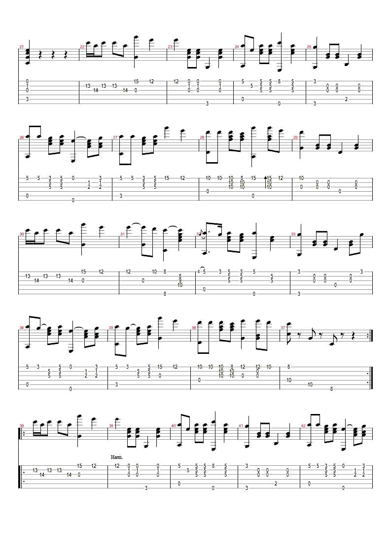 大王叫我来巡山吉他六线谱