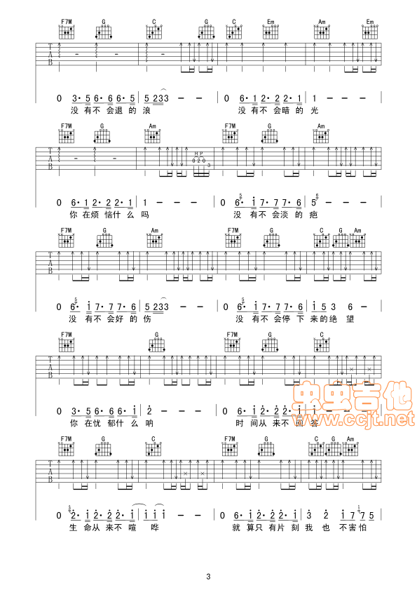《你在烦恼什么》_高清吉他谱