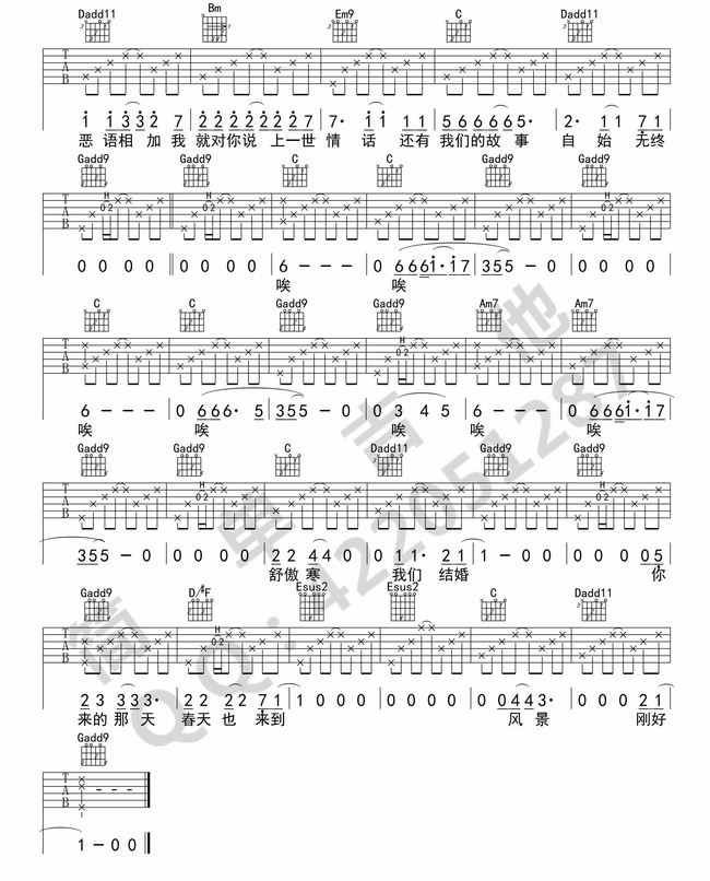 《傲寒》_吉他谱