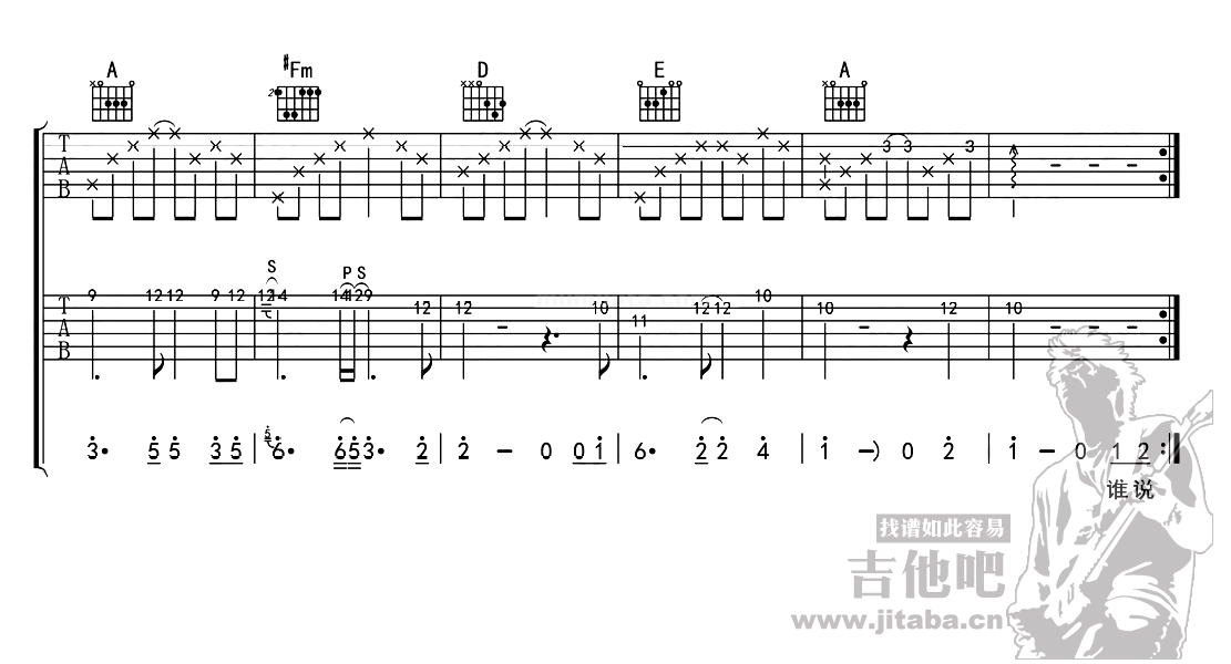 陪我到可可西里去看海吉他弹唱谱