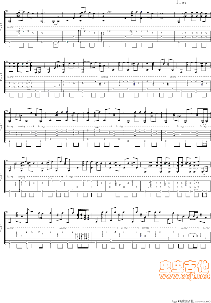 《加州旅馆》_高清吉他谱
