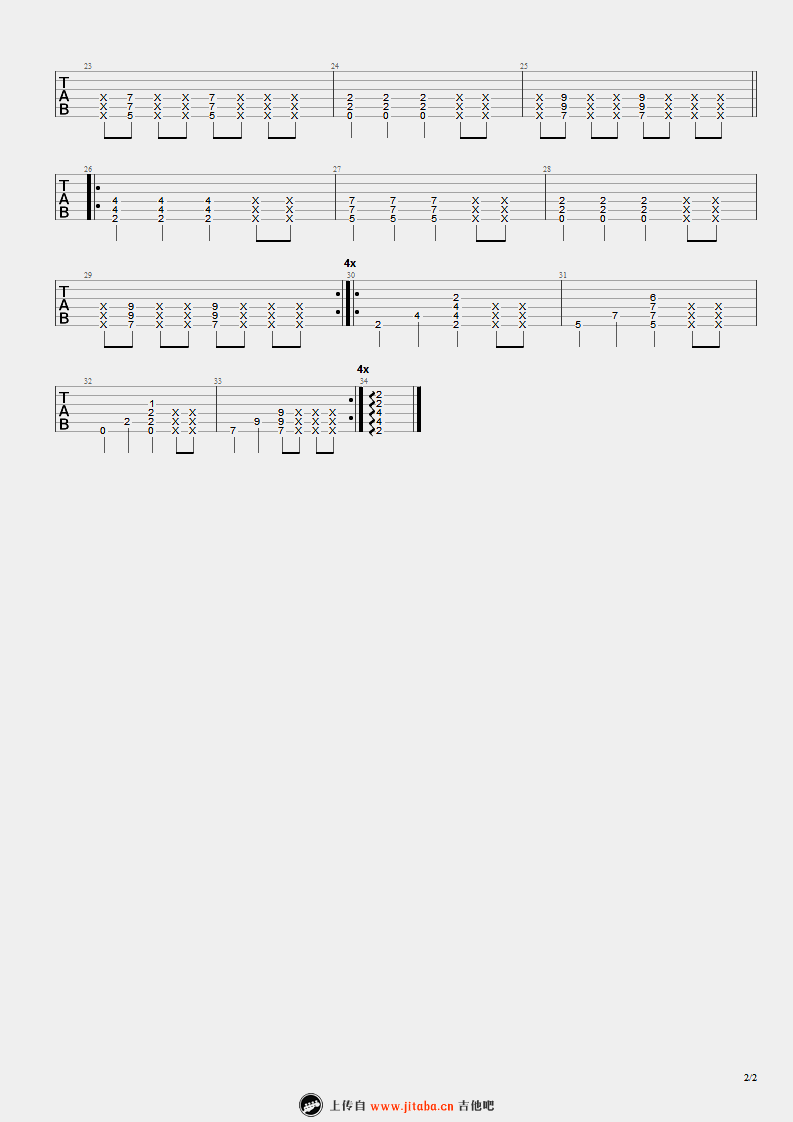 异类类产品 华晨宇吉他谱