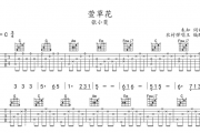 萱草花吉他谱 张小斐《萱草花》吉他弹唱谱