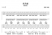 东风破吉他谱 周杰伦《东风破》G调六线谱