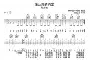 《蒲公英的约定》吉他谱六线谱C调编配_周杰伦