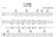 张国荣《千千阙歌》吉他谱六线谱G调(双吉他版)