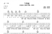 下雨夜吉他谱 苏星婕-下雨夜G调弹唱谱