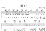 流年吉他谱 王菲-流年六线谱C调编配