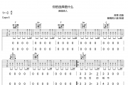 麻园诗人-你的选择是什么吉他谱六线谱C调