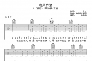 晚风作酒吉他谱 L（桃籽）/周林枫/三楠弹唱谱G调