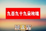 九百九十九朵玫瑰简谱 邰正宵《九百九十九朵玫瑰》简谱+动态视频