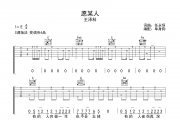 愿某人吉他谱 王泽科《愿某人》C调弹唱谱