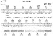 请原谅我吉他谱 谢天笑《请原谅我》六线谱C调吉他谱
