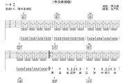 流浪星球吉他谱 李汶峰《流浪星球》六线谱C调吉他谱