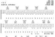 那艺娜-爱如火六线谱吉他谱 无限延音制谱