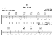 茫 吉他谱 李润祺-茫 六线谱无限延音制谱
