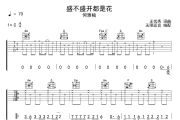 盛不盛开都是花吉他谱 何雅楠-盛不盛开都是花六线谱 无限延音制谱