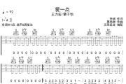 爱一点吉他谱 王力宏＆章子怡-爱一点六线谱 无限延音制谱