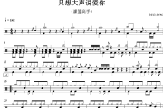 只想大声说爱你鼓谱 灌篮高手主题曲《只想大声说爱你》架子鼓|爵士鼓|鼓谱+动态视频