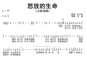 怒放的生命简谱 汪峰-怒放的生命简谱D调