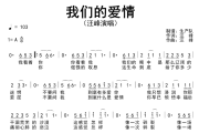 我们的爱情简谱 汪峰《我们的爱情》简谱A调