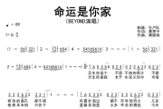 命运是你家简谱 Beyond《命运是你家》简谱G调