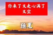 你来了又走心满了又空简谱 任夏-你来了又走心满了又空简谱+动态视频升C调