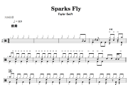 Sparks Fly鼓谱 Taylor Swift 《 Sparks Fly》架子鼓|爵士鼓|鼓谱+动态视频