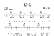 哀人吉他谱 汪苏泷/门尼《哀人》(i)六线谱C调吉他谱