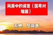 风雨中的诺言简谱 王娜、阿国哥《风雨中的诺言》(国粤王国版)简谱+动态视频