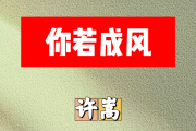 你若成风简谱 许嵩《你若成风》简谱+动态视频降C调