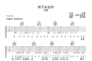 终于失去你吉他谱 任夏-终于失去你六线谱C调弹唱谱