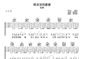 情深深雨濛濛吉他谱 赵薇《情深深雨濛濛》六线谱C调吉他谱